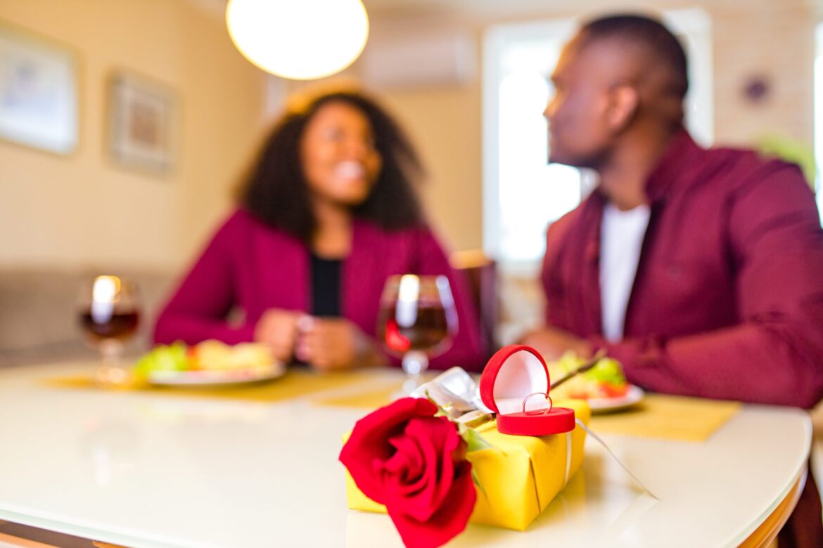 african american people in love having date at Valentine 14 february relationship